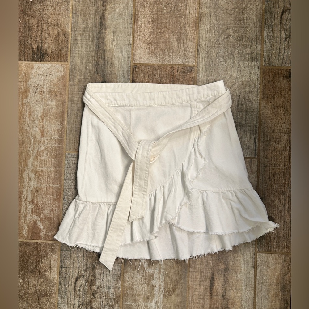 Paige White Skirt With Tie, Size Small
